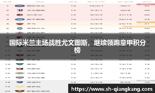 国际米兰主场战胜尤文图斯，继续领跑意甲积分榜